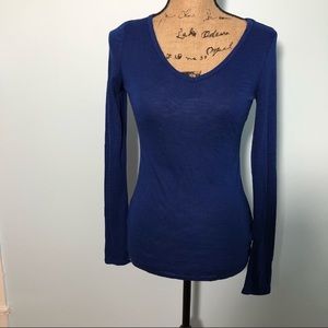 🌟BOGO🌟 NWOT blue long-sleeved fitted tee